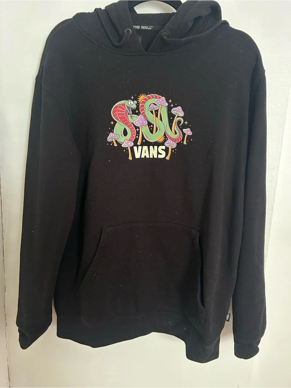 Vans Black Hoodie with Colorful Psychedelic Logo